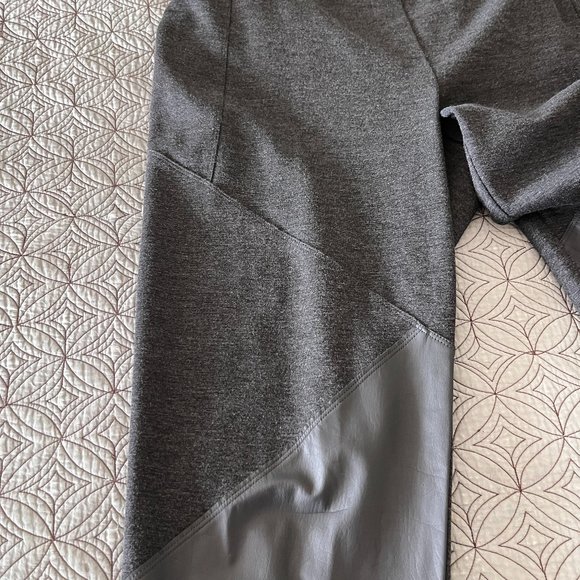 Stretchy pull on pant with faux leather inserts - Picture 3 of 9